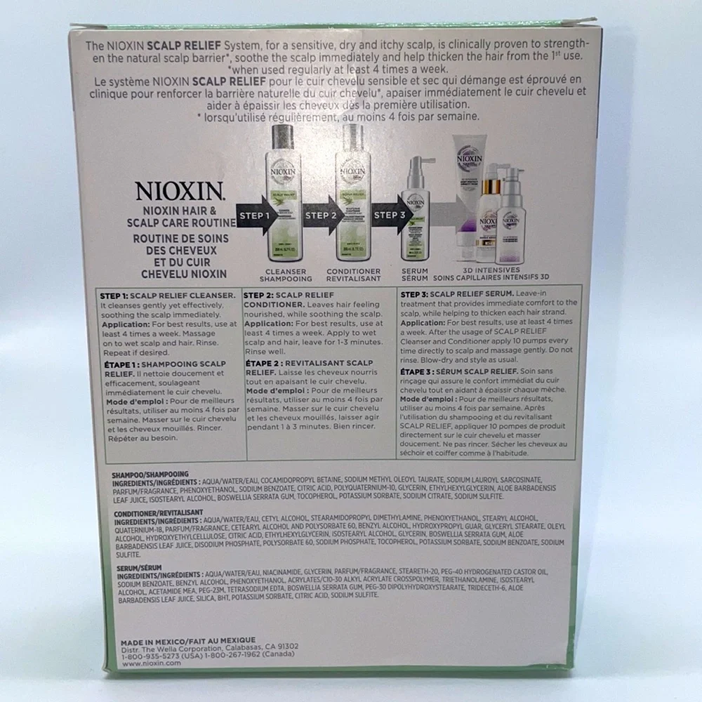 Nioxin Scalp Relief for Sensitive, Dry and Itchy Scalp Kit